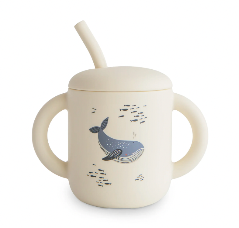 Vaso con popote Mushie