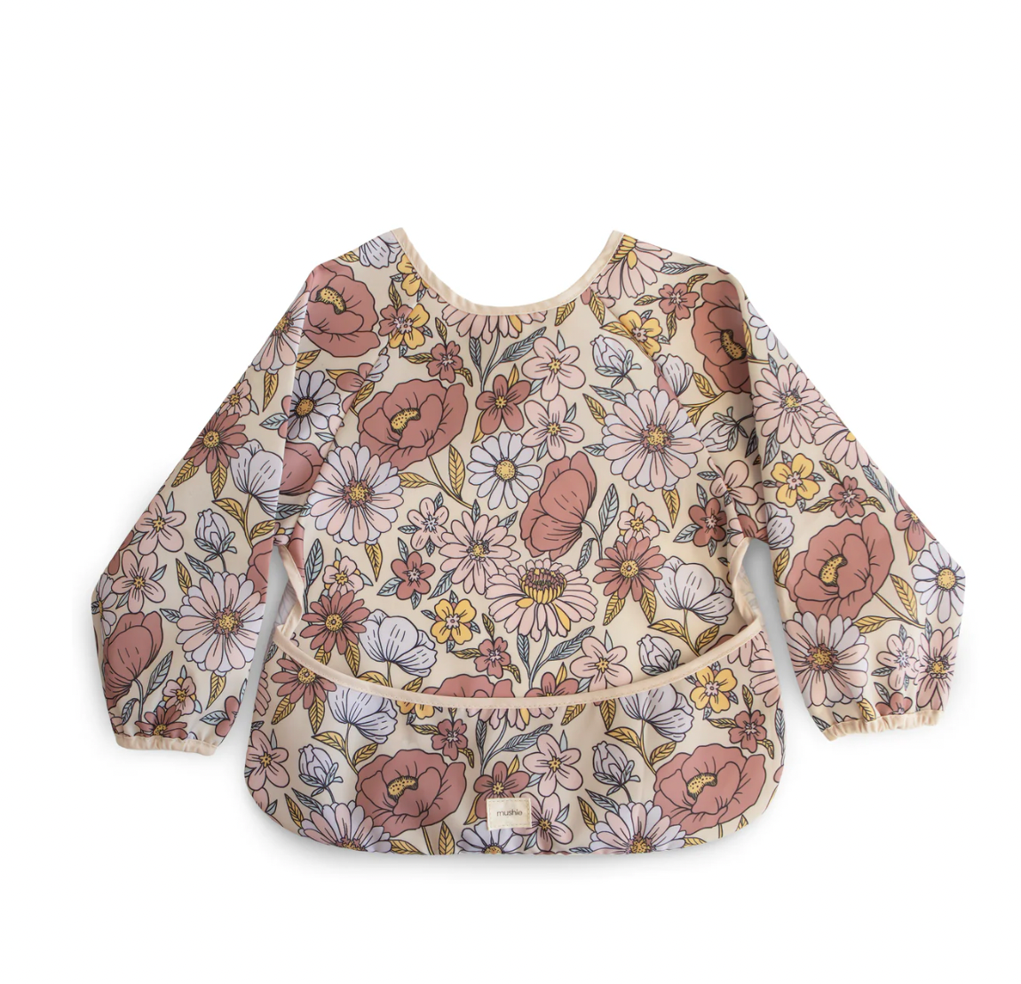 Babero manga larga impermeable Mushie