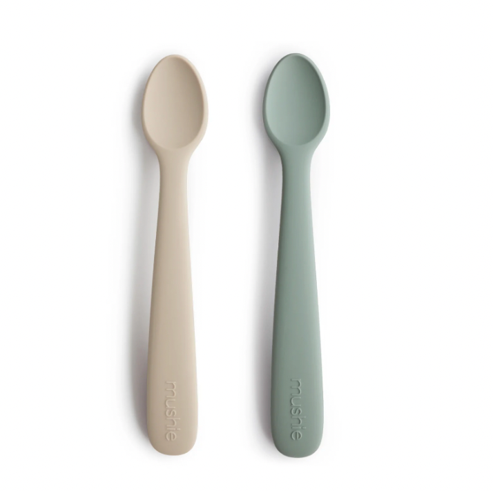 Cucharas de silicón 2 pack Mushie