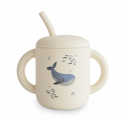 Vaso con popote Mushie