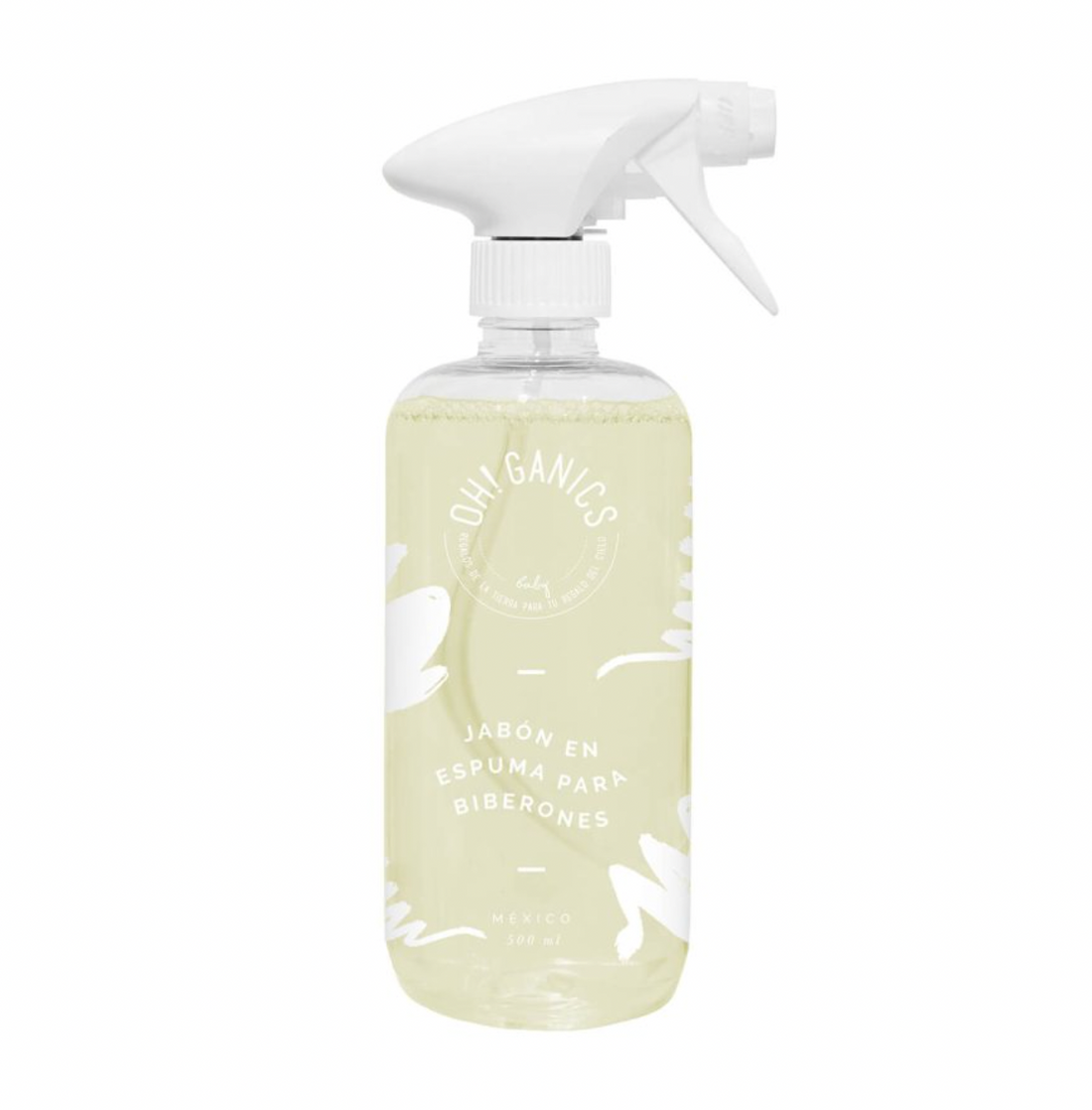 Jabón en espuma para biberones 500 ml – Spray  Oh!Ganics
