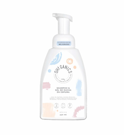 Shampoo &amp; Gel de Ducha en Espuma 440 ml Oh!Ganics