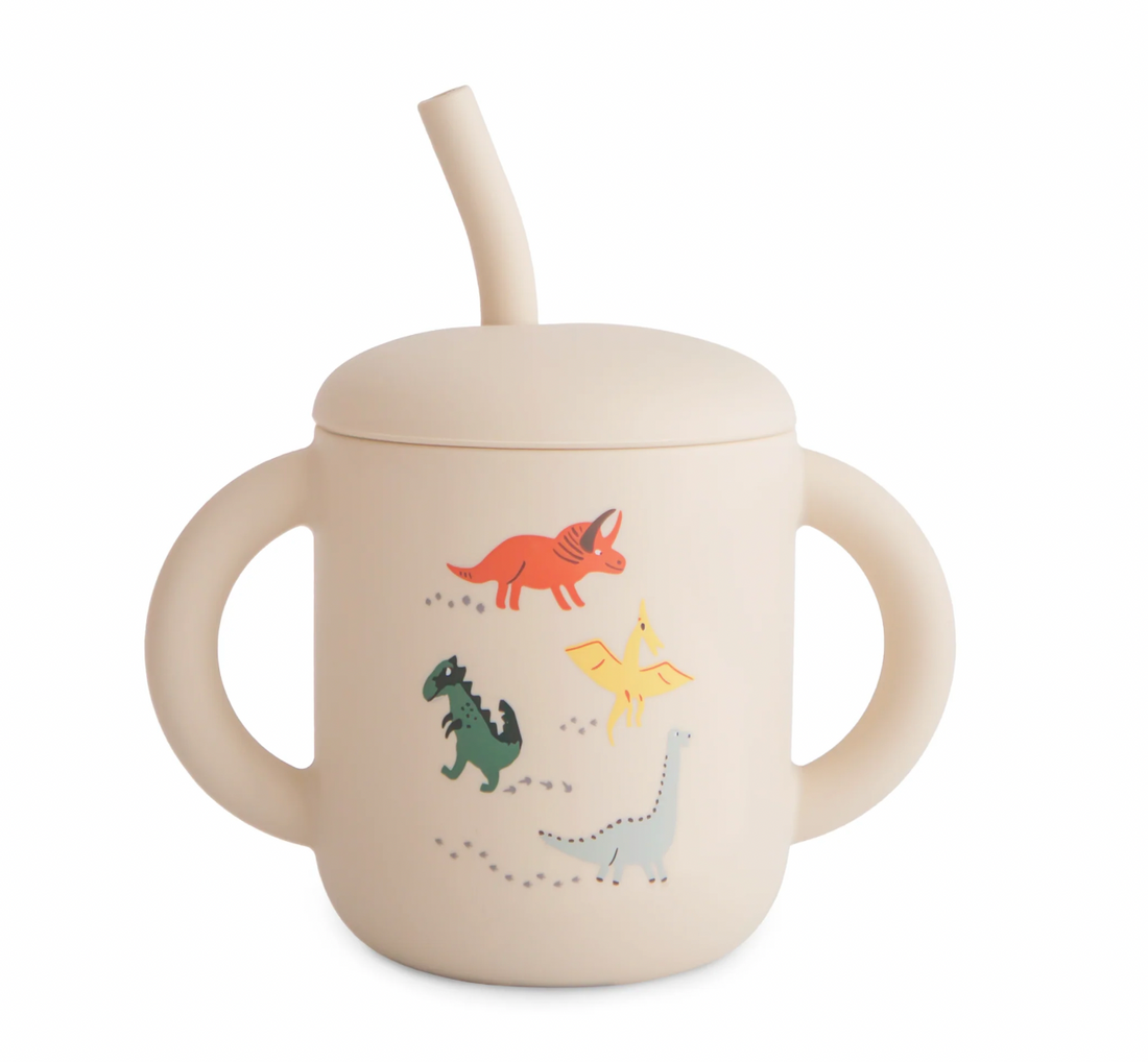 Vaso con popote Mushie