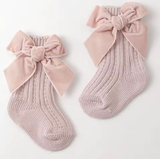 Calcetas moño velour